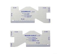 Aluminum Seam Measuring Gauge for Quilting, Sewing & Tailoring - Metal Ruler Template for DIY Patchwork Crafts, 1-Piece Silver Measu(B-Double Sides)