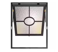 Aluminum Shed Window 15.7x27.5 in - Tempered Glass Screen for Bathroom Playhouse Barn Garage Roof - Weather-Resistant House Window Upgrade