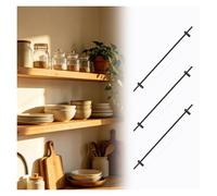 Aluminum Shelf Guard Rail, Black Decorative Anti-Fall Rail for Floating Shelves, Bookcase, Closet, Kitchen Cabinets, Shoe Racks 2 Pack(L-(37.0")94CM)