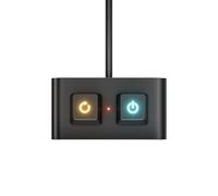 Aluminum Shell Extended PC Start Switch with External Computer Power Reset Button Mechanical Key Cap and Multicolor LED Light Effect