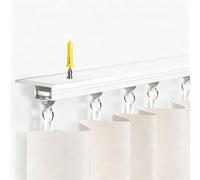 Aluminum Shower Curtain Track Set 90° Corner Bend Ceiling Mounted 70 600cm Adjustable for Room Dividers & Bay Windows White 145cm/4.7ft Perfect for RVs & L/U Spaces