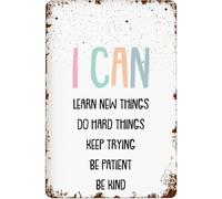 Aluminum Sign Positive Affirmations For Kids Classroom Art Motivational Poster Positive Classroom Decor Homeschool Playroom Affirmation Self Esteem Funny Wall Decor Gift 8x12 Inch