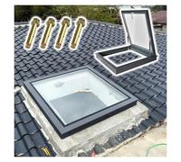 Aluminum Skylight Roof Window with Double-Layer Tempered Glass, Highly Sealed for Use in Sun Rooms and Basements