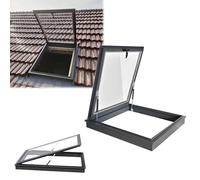 Aluminum Skylight Window 76 x 84 cm Tempered Glass Ideal for Attics and Basements Natural Light & Stunning Ceiling Views Perfect for Conservatories
