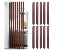 Aluminum Slats Wall Post Partitions Screens Room Dividers, 6ft 7ft 8ft 9ft 10ft 12ft High Adjustable Indoor Hollow Decor Grille Column, Hallway/Front Door/Living Roo(Set of 10-225cm/88.5in/7.38ft