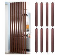 Aluminum Slats Wall Post Partitions Screens Room Dividers, 6ft 7ft 8ft 9ft 10ft 12ft High Adjustable Indoor Hollow Decor Grille Column, Hallway/Front Door/Living Roo(Set of 8-240cm/94.4in/7.87ft