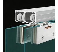 Aluminum Sliding Barn Door Track Kit Rail with Nylon Rollers Easy Top Mount System for Seamless and Smooth Sliding Act