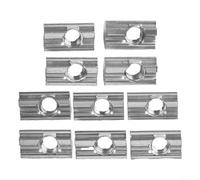 Aluminum sliding block with stainless steel spring ball and pivot function plus M8 European thread nut, designed for aluminum profiles 40x40 / 40x80, size 13x22mm (50pcs)