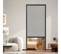 Aluminum Sliding Patio Door with Cellular Fabric Panel, Top Down Bottom Up Telescoping Door Kit, 50x80in (127x203cm) - No Low Track Design for Easy Inllat