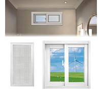 Aluminum Sliding Window 24x20 Inch Tempered Glass with Mesh Screen Rust Resistant Frame for Basement Shed Garage Bathroom Ventilation Easy Install Black White