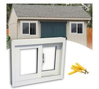 Aluminum Sliding Window for Basement & Workshop 38x25in Tempered Glass Ventilated Replacement Window White Ideal for Bathrooms & Utility Spaces