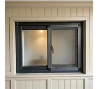 Aluminum Sliding Window with Tempered Glass and Screen, No Assembly, Basement Sliding Window for Shed, Garage, Chicken Coop, RV, Garage and Chicken Coops(B,HxW(58X58CM))