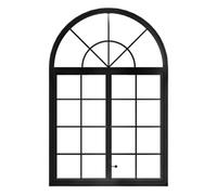 Aluminum Sliding Windows, Arched French Design with Tempered Glass for Enhanced Safety, Ideal for Bedrooms, Sheds, and Country Homes
