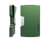 Aluminum Slim Minimalist RFID Blocking Wallet by Zuboot - Durable and Lightweight Wallet with RFID Protection - Slim Enough for Front or Back Pocket Carry, Green, Minimalist