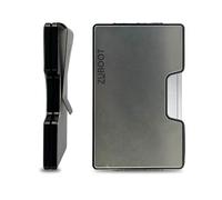 Aluminum Slim Minimalist RFID Blocking Wallet by Zuboot - Durable and Lightweight Wallet with RFID Protection - Slim Enough for Front or Back Pocket Carry, Black Titanium, Minimalist