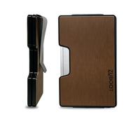 Aluminum Slim Minimalist RFID Blocking Wallet by Zuboot - Durable and Lightweight Wallet with RFID Protection - Slim Enough for Front or Back Pocket Carry, Dark Copper, Minimalist