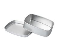 Aluminum soapbr Box - Leak-Proof Metal Soap Container, Portable Travel Soap Holder | 150ml Rectangle br Case with Lid for Shower, Gym, Camping, Outdoor, Home & Bathroom Storage 3.82x2.76x1.1 inches