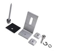 Aluminum Solar Panel Roof Mount L Foot Bracket for Sloped Pitched For Tin Roofs - Heavy Duty Rust Proof Racking System with Adjustable Height 33-68mm - Silver(4pc)