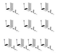 Aluminum Solar Panel Roof Mount L Foot Bracket for Sloped Pitched For Tin Roofs - Heavy Duty Rust Proof Racking System with Adjustable Height 33-68mm - Silver(10pc)