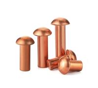 Aluminum Solid Rivet, 2-100pcs M2 .5 M3 M4 M5 M6 M8 Button Head Cap Copper Solid Rivets(16mm,M3-30pcs)
