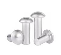 Aluminum solid rivet, Aluminum Semi Dome Round Head Self-Plugging Rivet GB867 M2 .5 M3-M10 337 Pack 3-50mm(30mm,50Pcs M4)