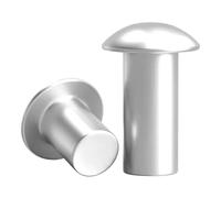 Aluminum Solid Rivet, GB867 Aluminum Round Head Self-Plugging Hand Knock Rivet, M2-M6, 5-30mm,12mm(M2.5 (100pcs),8mm)