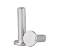 Aluminum Solid Rivet, M2-M8 Aluminium Flat 3-50mm, Hand Drive Knockout, Pack of 355(5mm,M4(30pcs))