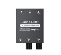 Aluminum Sound Switcher 2 Channel Device 3.5mm Stereo Auditory Mixer Headphones Mixing Console Equipment Accessories Live Stream Sound Splitter