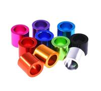 Aluminum Spacer Bushing， 10pcs Aluminum Bushing Gasket M3 M4 M5 M6 Colourful Washer(Black,M6 10PCS-L 4MM)