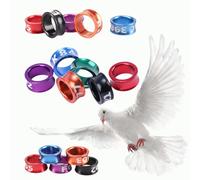 Aluminum Split Foot Rings - 4mm/4.7mm/5mm/6mm/7mm/8mm for Easy Visual Identification + Embedded Letter/Number Coding 8mm colors randomly mixed 50 pieces