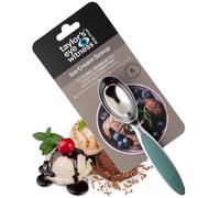 Aluminum Spoon Ice Cream Scoop - Taylor Eye Witness. Easy to use. Aqua Blue Coloured Accessory For Tackling Frozen Dessert, Dishwasher Safe. Suitable Tool For Making Balls Out Of Melon And Other Fruit