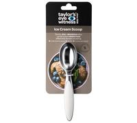 Aluminum Spoon Ice Cream Scoop - Taylor Eye Witness. Easy to use. White Coloured Accessory for Tackling Frozen Dessert, Dishwasher Safe. Suitable Tool for Making Balls Out of Melon and Other Fruit