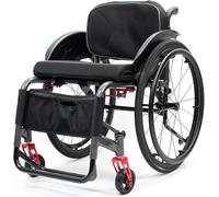 Aluminum Sports Wheelchair, Quick-Release Transit Wheelchair, Lightweight & Portable Self-Propelled