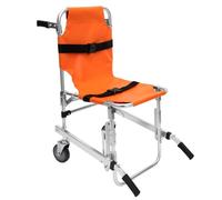 Aluminum Stair Chair Foldable Emergency Stair Climbing Wheelchair with 2 Wheels, 2 Restraining Straps and 2 Foldable Handles Portable Stairlift Chair for Hospitals, Emergency Centers, Fire Centers