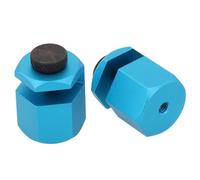 Aluminum Stair Gauges for Framing Square Attachment Rip Guide Utilization - 2-Piece Set 30 X 25 X 25 Mm Blue Compatible with Carpenter’s Squares and Table Saws