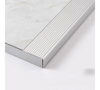 Aluminum Stair Nose Molding - Outdoor Step Edge Trim for Laminate Flooring, Easy Installation, 0.9m, Ideal for Concrete and Wood Steps