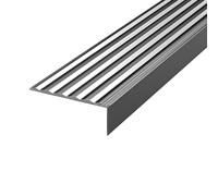 Aluminum Stair Nose Trim - Non-Slip L-Shaped Flooring Edge Profile - Stylish Solution for Safe Steps, 100cm/3.3ft