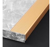 Aluminum Stair Nosing Edge Protector Strip, Non-Slip L-Shaped Trim for Stairs, 5cm Width, Durable Step Edge Protection