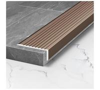 Aluminum Stair Nosing Staircase Step Treads Edge Protector Fluted Corner Guard 90cm to 190cm 7.5x2.5cm 220cm Length Stairs Safety Cover