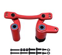 Aluminum Steering Bell Crank Set Steering Rack Servo Saver Complete for Arrma 1/8 Kraton/Notorious/Mojave/Felony Infraction/Outcast/Typhon 6S BLX Upgrades Parts (Red)