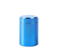 Aluminum Storage Jar Portable Airtight Smell Proof Container Bottle, Aluminum Storage Jar Pill Box, Herb Storage Container(Blue)