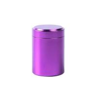 Aluminum Storage Jar Portable Airtight Smell Proof Container Bottle, Aluminum Storage Jar Pill Box, Herb Storage Container(Purple)