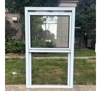 Aluminum Storm Windows with Reinforced Glass for Old Houses, Up & Down Sliding Design, Various Widths Available
