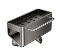 Aluminum Suction Cup Sponge Holder with Towel Bar for Kitchen 23.4x13x11.5 | Quick Dry Organizer, Resistant, Dishcloth Hanging Rack, For Home Cabinet Sink Area, 23.4x13x11.5cm