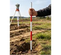 Aluminum Survey Marking Pole for Surveying Depth Measurement(200cm/6.6 ft)