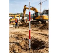 Aluminum Survey Pole for Land Surveying Construction Stakeout(300cm/9.8ft)