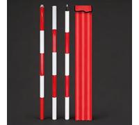 Aluminum Survey Pole - Sectional Prism Rod with Steel Tip for Surveying | Aluminum Survey Pole with Steel Tip - Durable Sectional Rod for Accurate Land Surveying and Construction Layout
