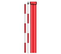 Aluminum Survey Rod - Heavy Duty Measuring Tool for Land Surveying, Road Construction, and Engineering, 9.8ft Length with Red Scale Markings