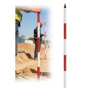 Aluminum Surveying Rod, Segmented Threaded Ranging Pole, Thickened Marking Stake for Engineering Surveys, Detachable Sharp End for Road Construction, Durable & Lightweight