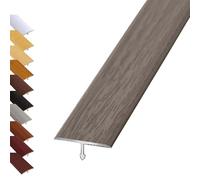Aluminum T Molding Floor Transition Strip, Doorways Cover Strips, Doorway Edge Trim,T-Shape Threshold Trim Strip for Joining Floor Gaps and Doorway Transitions(Gray Oak,2CM*90CM)